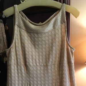Diane Von Furstenberg Gold Mini Dress  sz 10